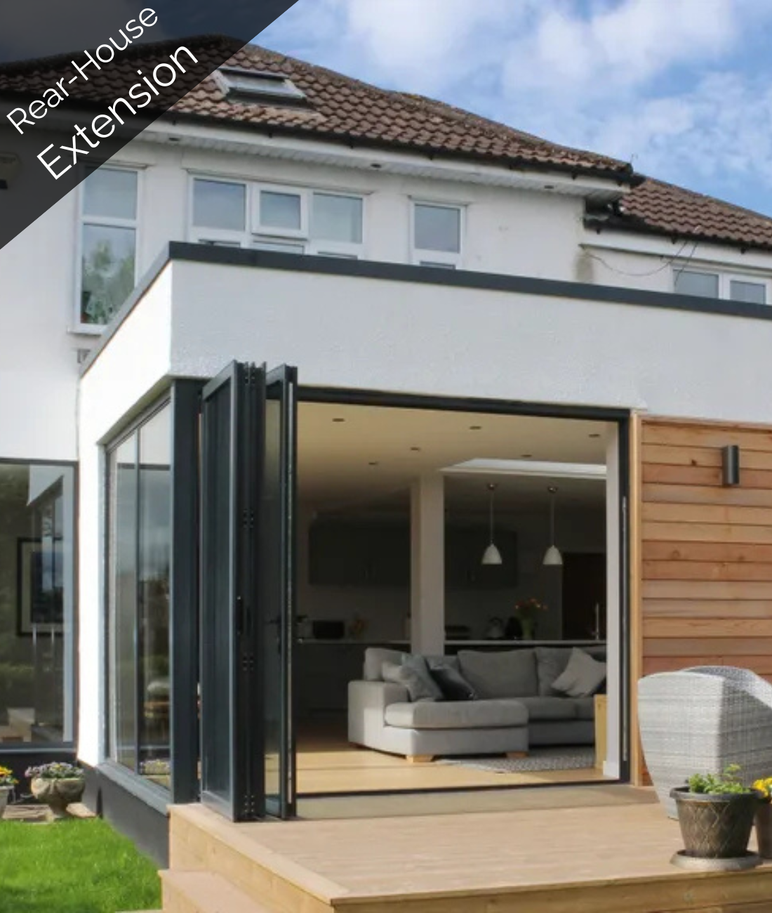 Rear house extension architectural services in South London