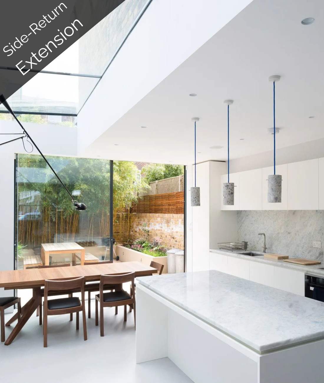 Side return house extension in London residential property